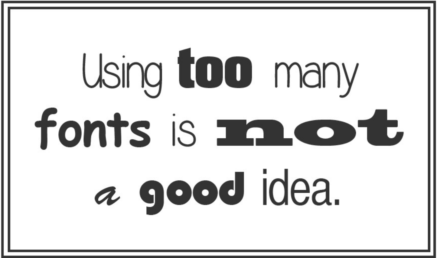 too many fonts image
